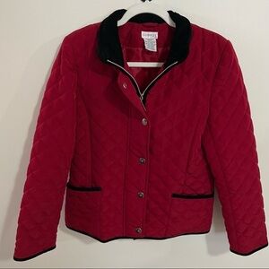 George Dark red Fall, Winter, quilted polyester Jacket Coat Missy Sz 4/6